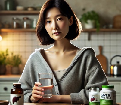DALL·E 2025-04-23 10.34.12 - A realistic, cinematic-quality image of a Korean person in their 30s or 40s, looking healthy and focused in a well-lit kitchen, holding a glass of wat.jpg width: 100%; height : 150px